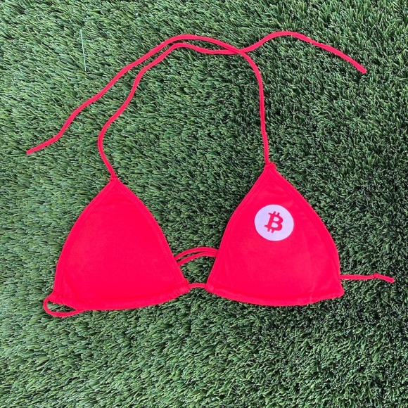 The Original Bitcoin Thong Bikini in Red - Picture 3 of 14